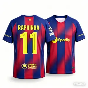 25–26 Season Home Red and Blue No.11  Short-Sleeve Soccer Jersey