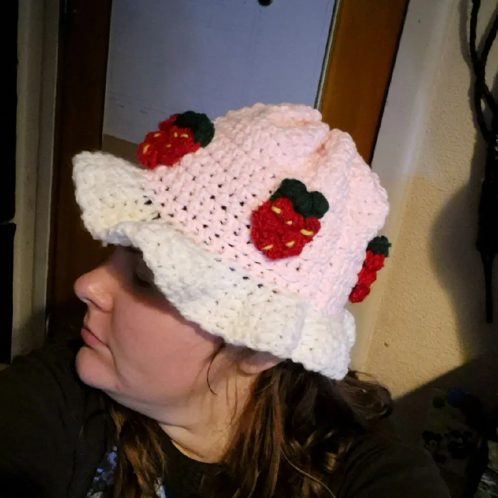 Strawberry bucket hat