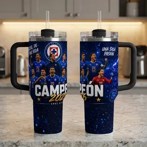 Tumbler 40oz V9 Campeones 2026 Cruz Azul Club Stainless Steel Tumbler 40oz