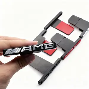 3D ABS Car Styling Front Grille Badge Sticker Decorative Accessories for Mercedes Benz W211 Amg W212 W213 W177 GLA CLA GLK W210