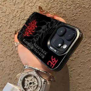 Energetic Tokyo Ghoul Red Spider Lily Pattern Phone Case, Compatible with Iphone 17/16/15/14/13/12/11/XS/XR/X/7/8 Plus/Pro/Max/Mini - Creative And Stylish Design, Perfect As a Protective Cover for Your Phone, Suitable for Both Men And Women