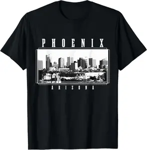 100%cotton Phoenix Skyline Arizona Vintage USA America Souvenir T-Shirt