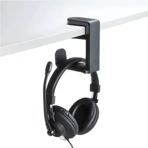 Adjustable Gaming Headphone Stand, 360° Rotating Headset Hanger, Under Desk Mount with Cable Organizer, Headset Holder