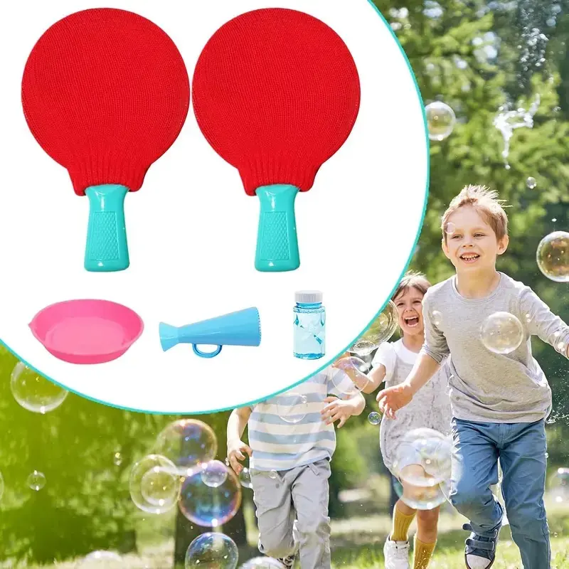 Ping Pong Bubble Toy Effortless Giant Bubbles Safe Bubble Maker for Kids Families Outdoor Bubble Fun summerwins