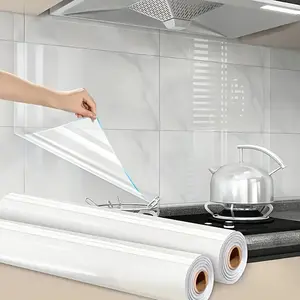 A roll of [23.62 * 393.70 in ] clear glass film-electrostatic adsorption, protective tape, applicable to countertops, tables, stoves-kitchen surface protective film, Hanukkah, Thanksgiving, Easter, Halloween holiday gifts