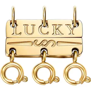 Lucky Necklace Layering Clasp 18K Gold and Silver Strong Multiple Necklace Clasps For Layered Look Separator
