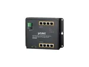 Industrial 8-Port 10/100/1000T 802.3at PoE + 2-Port 100/1000X SFP Wall-mounted Managed Switch (-40 - 75 degrees C)