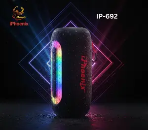 IP-692 Portable Wireless Bluetooth Speaker—Compact design premium sound quality extended battery life, true wireless stereo, supports Micro SD card, USB and AUX audio input