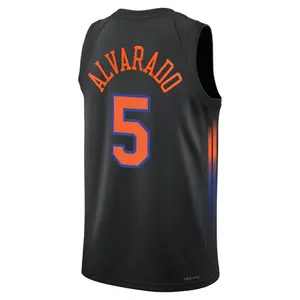 José Alvarado #5 Swingman Jersey 2026 full logo - Icon Edition - Black