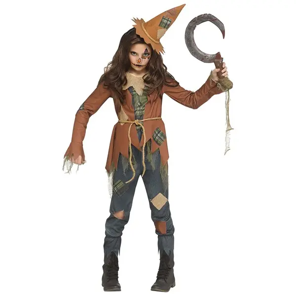Girl's Scary Scarecrow Costume
