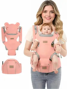 Ainomi Unisex Ergonomic Logo Print Ring Sling Baby Carrier - Adjustable, Lightweight, Easy-to-Wear, Portable Multi-Position Shoulder Harness for 8-35 lbs Newborns & Toddlers, Ideal Mother Gift for Travel