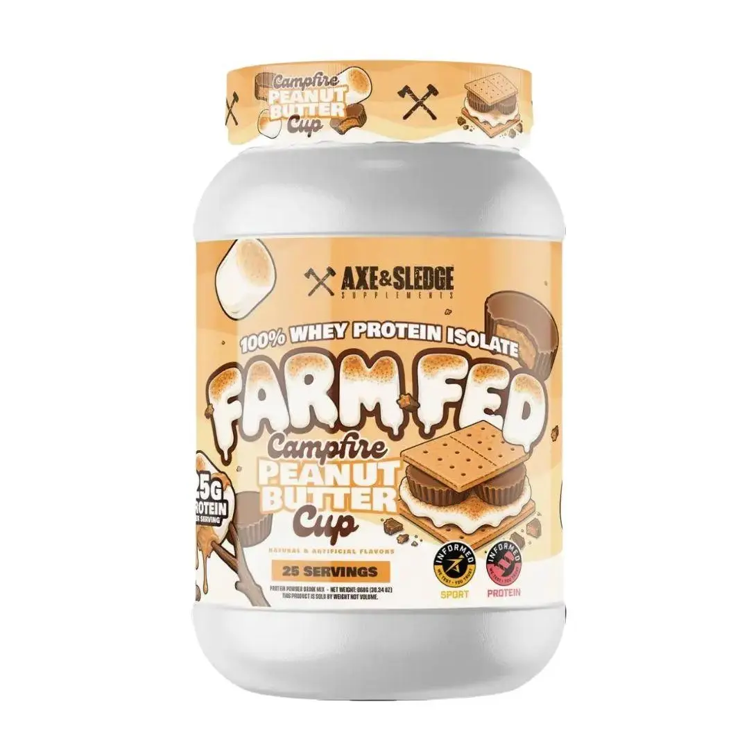 Farm Fed Protein Powder 25g 100mg Digestive Enzymes Whey Isolate Low Fat Low Carb Non GMO Gourmet Flavor Nutrition Supplement for Healthcare and Fitness
