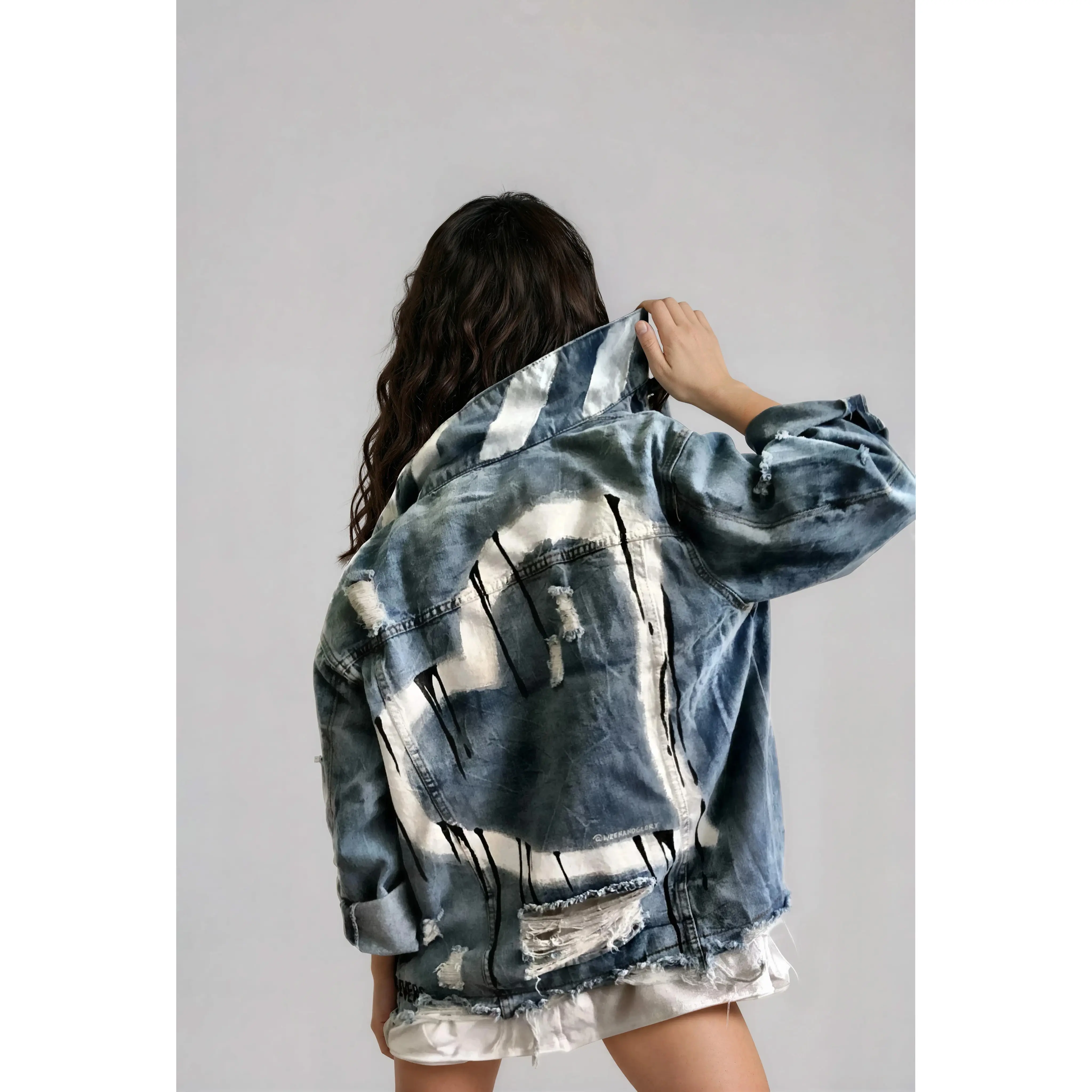 'DRIPPING HEART' PAINTED JACKET