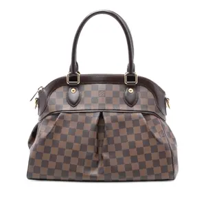 Pre-owned Louis Vuitton Canvas Coated, Leather Travel Bags Trevi Handbag Damier PM by Rebag
