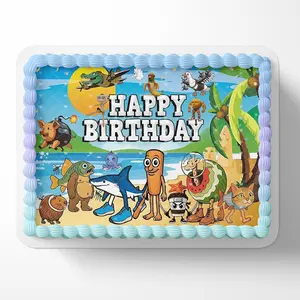 Brianrot Tralalero Robloc Edible Cake Image Topper Birthday Cake Banner 1/4 Sheet