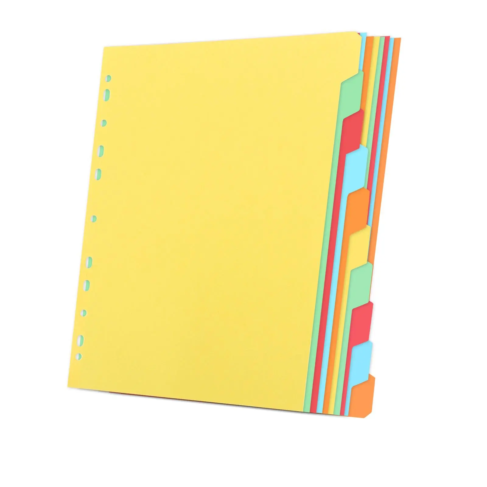 10 Pages File Index Divider, 11 Holes Colorful File Index Divider, File Organizer for Home, School, Office, Classroom Supplies, Office Stationery, File Dividers, Binder Index Dividers