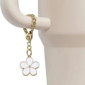 Flower White Tumbler Charm