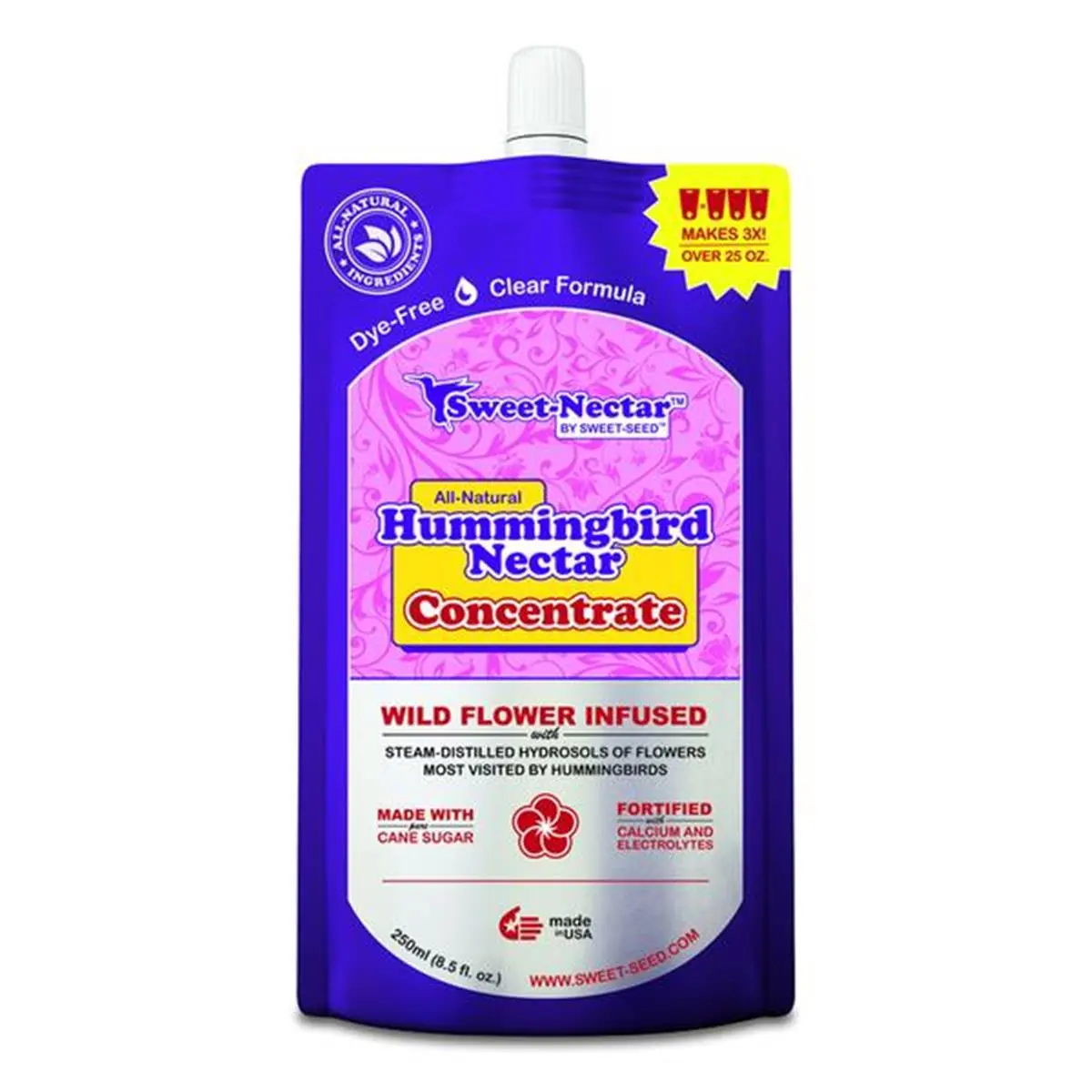 Sweet-Seed 8054014 Sucrose Hummingbird Nectar Concentrate - 8.5 oz, Natural Flavor, Eco-Friendly Bird Feeding Supply