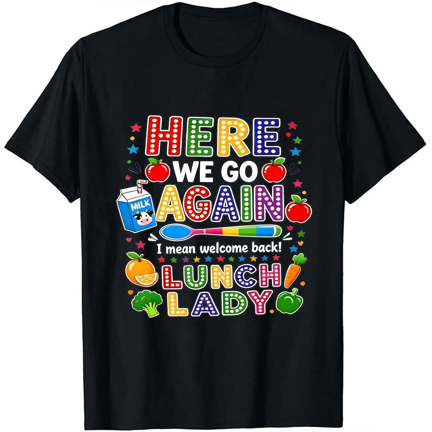 Welcome Back Lunch Lady Cafeteria T Shirt Funny Retro Graphic Tee School Cafeteria Humor Design Casual Vintage Unisex Shirt