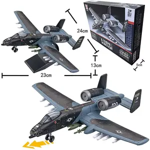 1:72 Creative Military Series Building Blocks New A-10 Thunderbolt II Support Attack Aircraft Model Toys For Kids Christmas Gift Airplane
