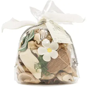 Spring Potpourri Bags, Gardenia Scented Potpourri Bowl Filler, Vase Filler, Decorative Dried Flower, Home Fragrance Petal, Bathroom Decor (White)-Gardenia