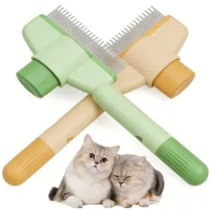 2 Pcs/Set Self-Cleaning Flea Comb Bath Brush, Stainless Steel Silicone for Cats Dogs, Flea Lice Removal Itch Relief | Pet Parent Must-Have anxiety diffuser