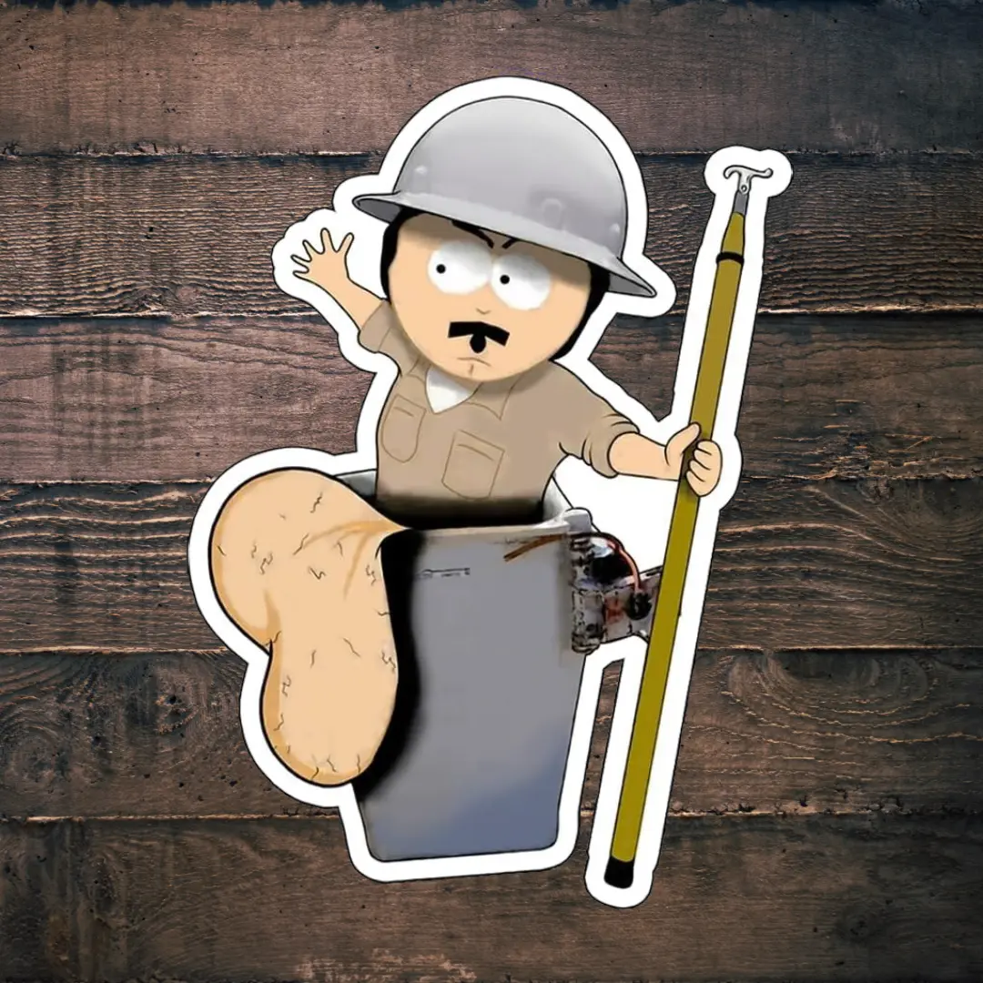 Lineman Full Bucket Sticker, Funny Hard Hat Sticker, Blue Collar Stickers, Gift for Electrician, Funny Gift, Decals for Hard Hat- Toolboxes- Helmet- Bin Doors.