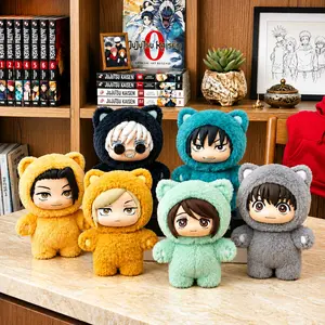 JJK Plush Blind Box Dolls– Hot Selling Gojo, Geto, Fushiguro, Nanami, Shoko, Haibara Mini Keychain Mystery Box Gift for JJK Fans,100% Authentic Anime Merch, High-quality SatoSugu Plushie Cat Ear Plush for Bag Charm Ita Bag