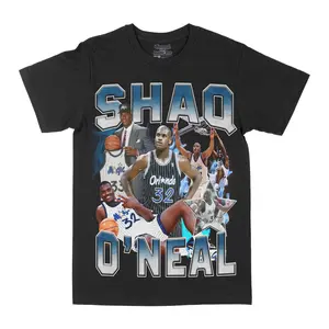 Shaq O'Neal Graphic Tee, Y2K Rap Streetwear T-Shirt, Unisex Crew Neck, Vintage Hip-Hop Graphic, Sports Style, Casual Cotton Fit