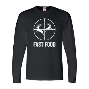 Deer Hunting Fast Food Funny Hunter Unisex Long Sleeve T-Shirt