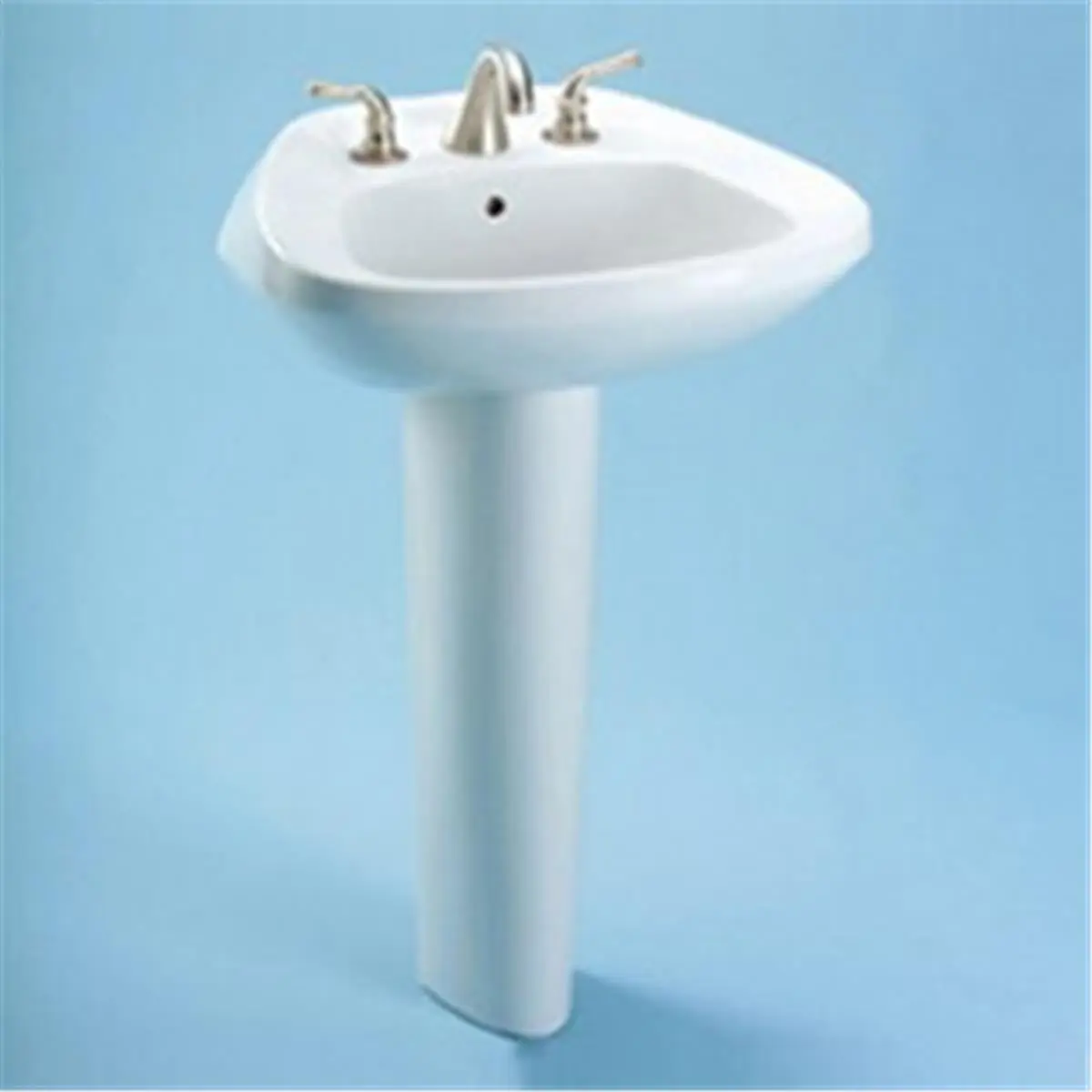 212 MAIN PT243-No.01 White Porcelain Toilet Sink Pedestal Base - 21 lbs, Faucet-Compatible, Indoor Use, All Seasons Home Improvement Bathroom Fixture Accessory