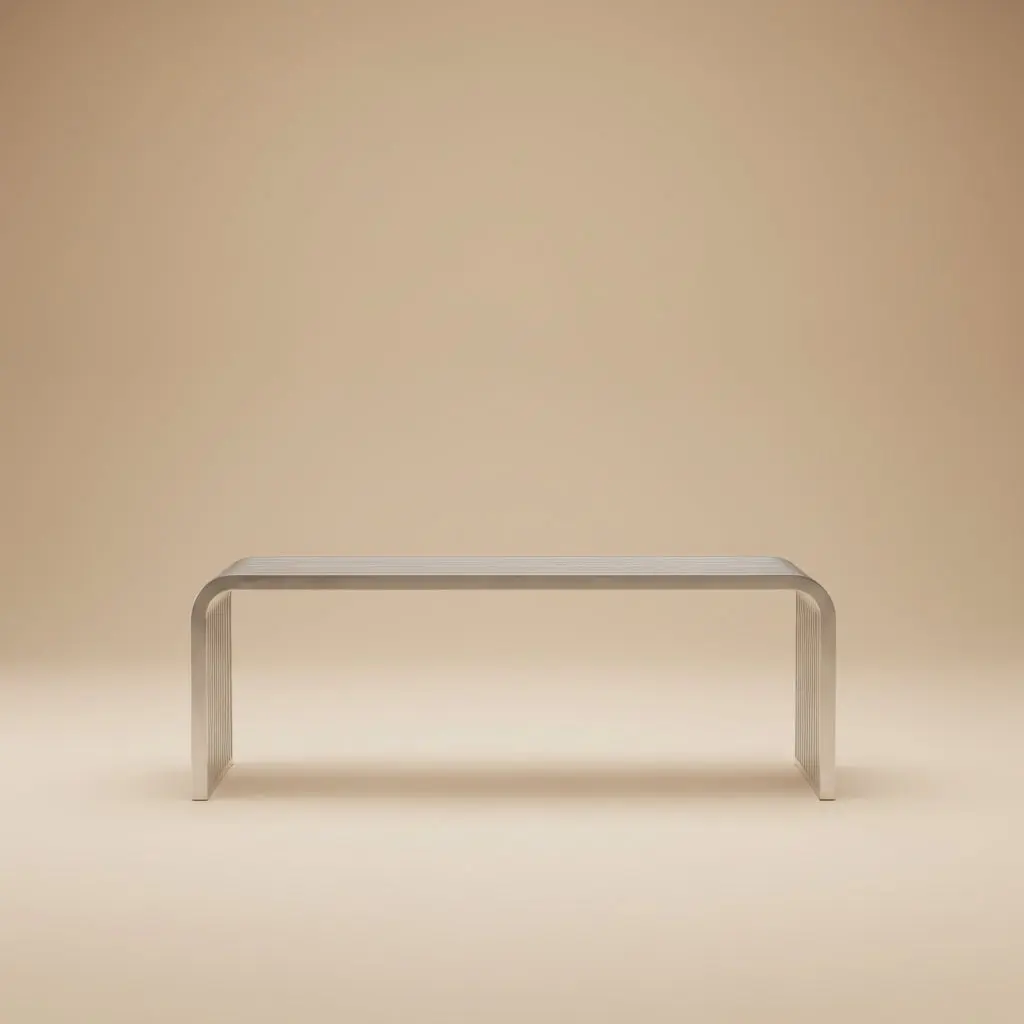 Pipe 47" Stainless Steel Bench by Modway