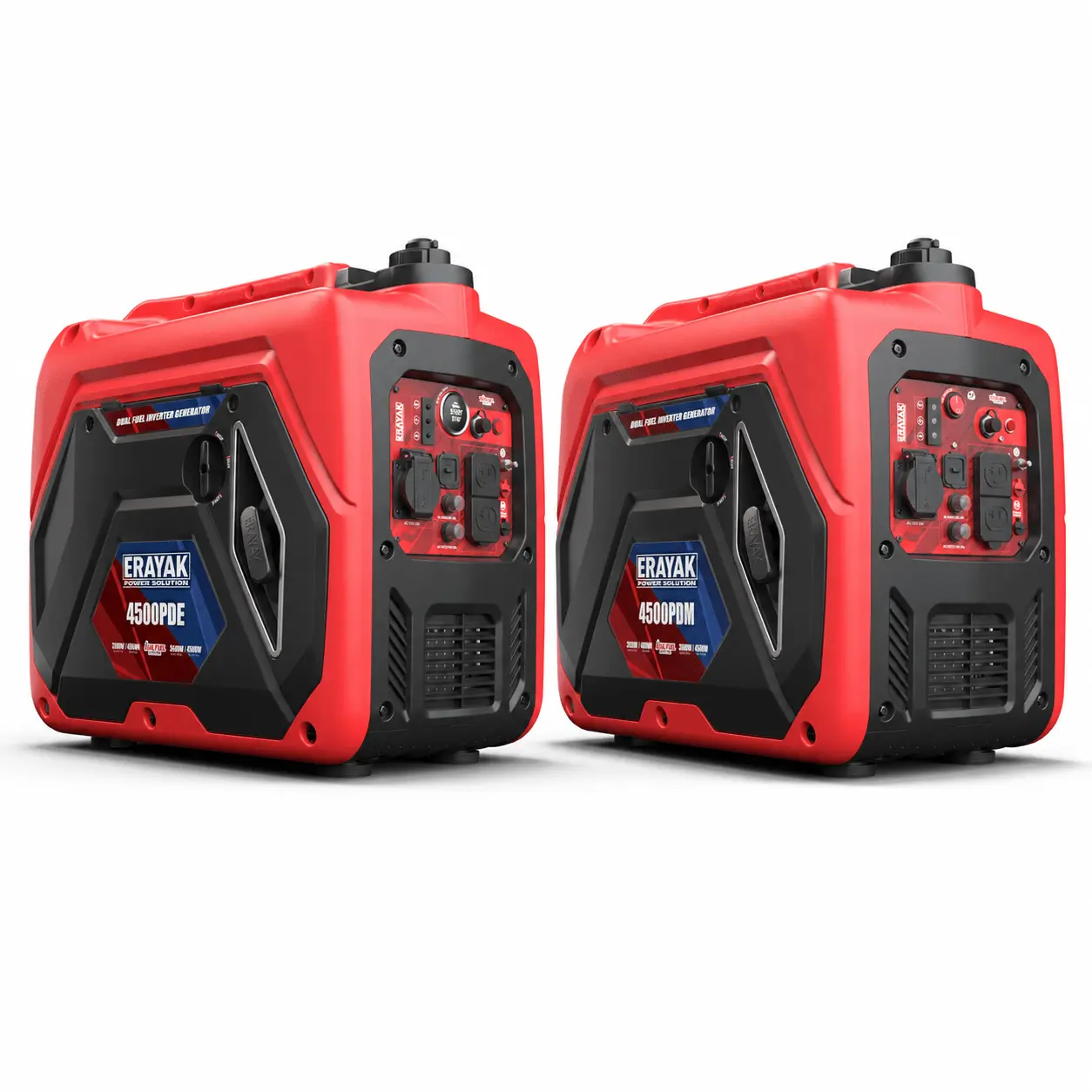 Erayak 4500W Dual-Fuel Inverter Generator – Quiet Gas & Propane, 30Amp RV Ready, Portable Home Backup Power