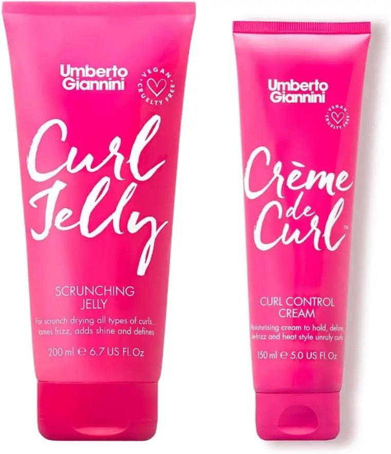 Umberto Giannini Defining Duo - Curl Jelly Scrunching Jelly Curly Hair Gel & Creme De Curl Control Curl Cream