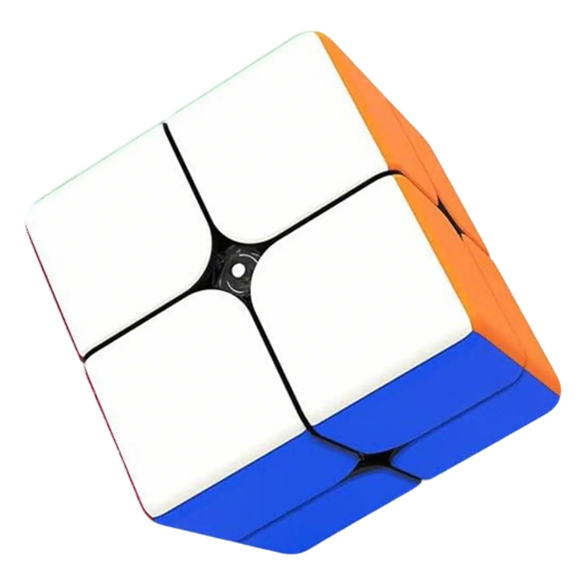 Unisex 2x2 Speed Cube - 49mm Plastic Body, Strong Magnetic Positioning, Ultra-Smooth Rotation, Anti-Pop Design, Durable Puzzle Toy for Kids 4+ Yrs, Bright & Fade-Resistant Colors, Boost Focus & Improve Concentration Brain Teaser