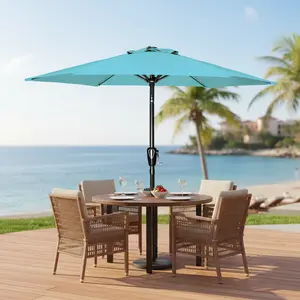 Simple Deluxe 7.5ft Patio Umbrella – Outdoor Market Table Umbrella with 6 Sturdy Ribs for Backyard, Pool, Garden, Deck