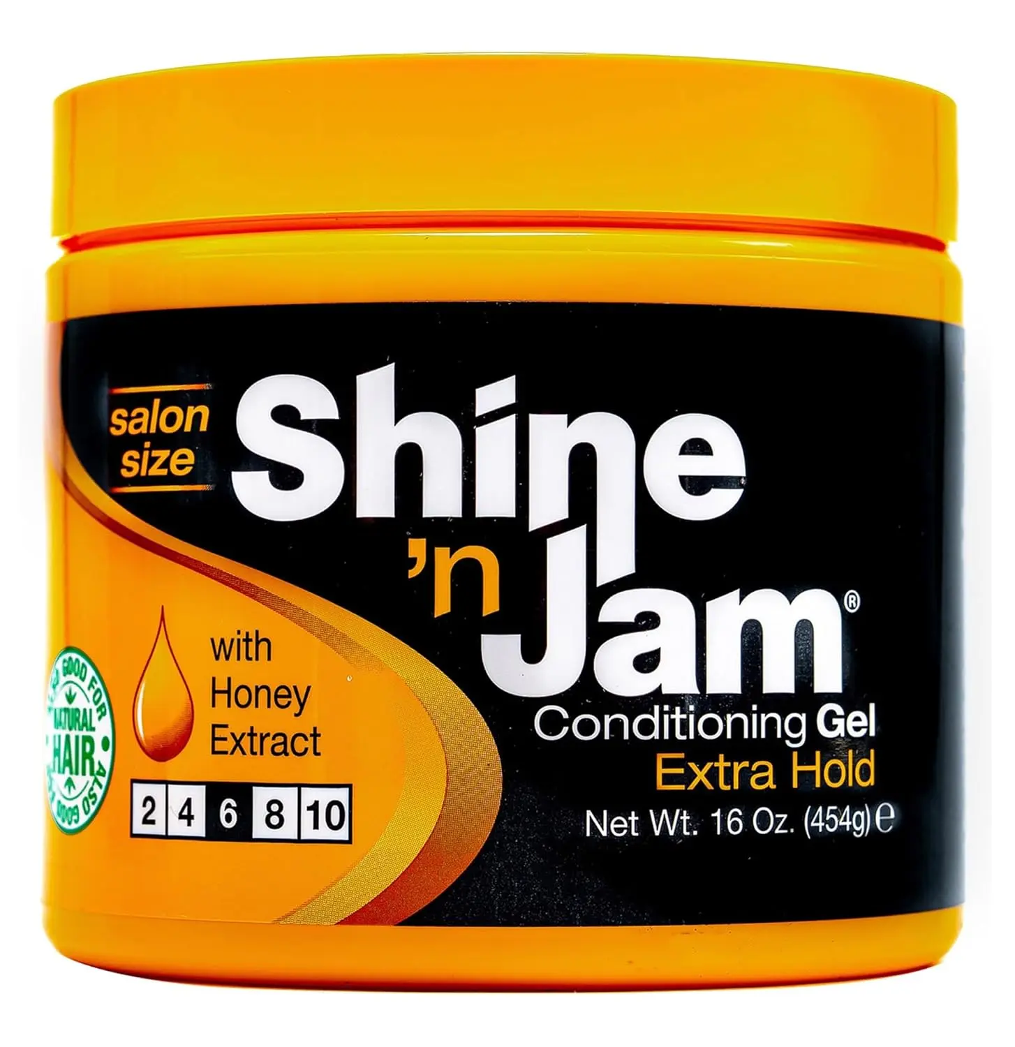 Shine 'n Jam Conditioning Gel with Honey, Extra Strong Hold for Braids, Twists & Frizz Control - Smooth, Non-Greasy Styling for Curly Hair, Haircare, Styling Gel, Fragrance, High Performance Gel