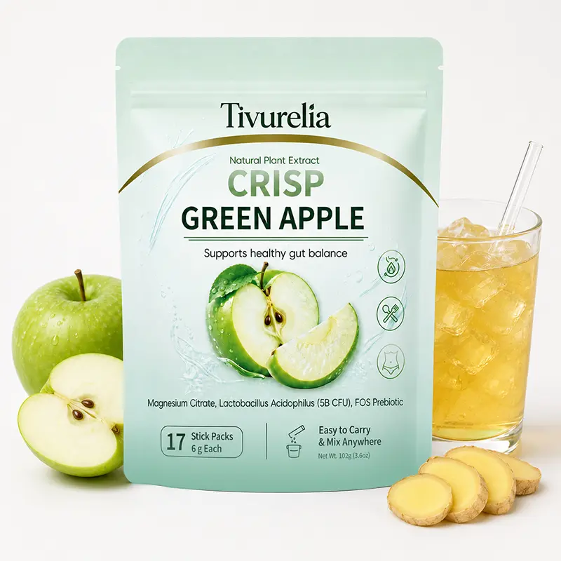 Tivurelia Probiotics apple Drink Mix:  Reduce Bloat, Detoxify, Digestive support, Vitamin support Healthcare Natural Supplement