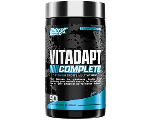 Nutrex Research Vitadapt Complete Sports Multivitamin for Men - 24 Vitamins, KSM-66 Ashwagandha and Minerals for Athletes - Mens wellness supplements  (90 Capsules) Supplement Fitness muscle strengthening Healthcare Dietary Edible Human Nutrition Optimum