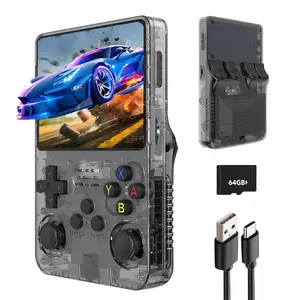 R36plus Handheld Retro Game Console, 4.0 IPS Screen, 26+ Emulators, 64GB Card, Portable Gaming System, Classic Games, No Battery Included, Video Game Machine