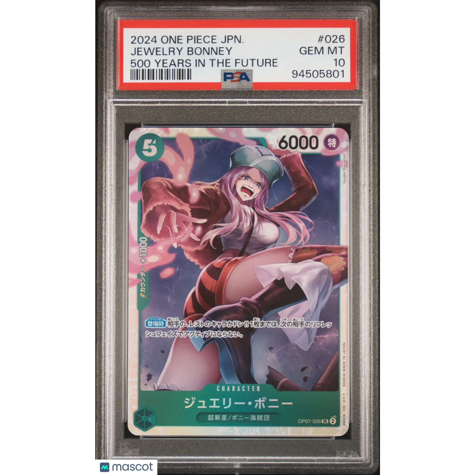 PSA One Piece CCG Jewelry Bonney #026 Japanese 10