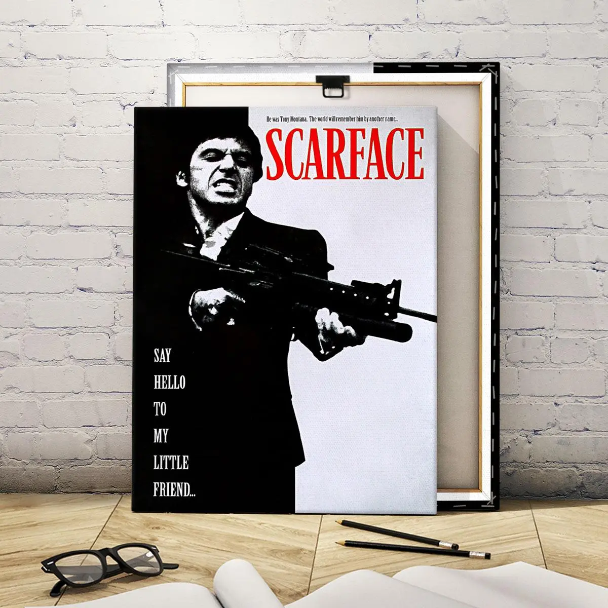 Scarface Gangster Legend Poster, Modern Art Design, Decorative Artwork, Fashion Decoration, Wall Decoration, Living Room Bedroom Decoration, Hallway Office Mural, Kitchen, Home Poster, Wall Art Print, Ideal Gift, Decoration Items, Ornaments