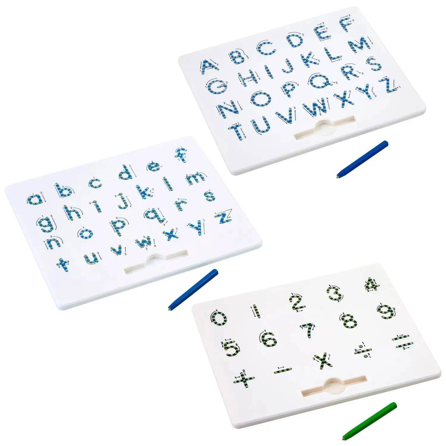 Magnetic Letters & Numbers Tracing Boards Set - 5" - 10", 3 Piece