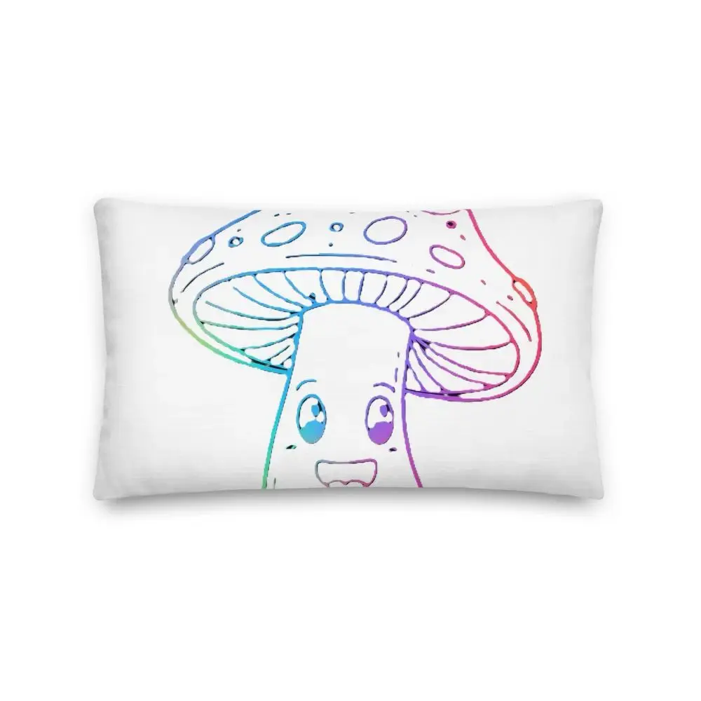 Cheery Mushroom All-Over Print Pillow