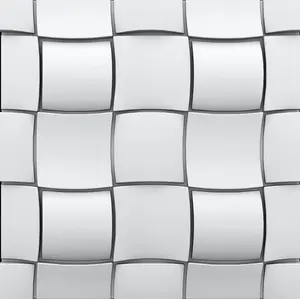 A La Maison Ceilings Rubik Seamless Wall Panels, 3/4 in. x 2 ft. x 2 ft. Plain White Foam Glue-Up 3D Panels (12-Pack, 48 sq. ft./case) with Acrylic Paint Finish, Easy Installation, DIY Community Favorite, Customizable Design