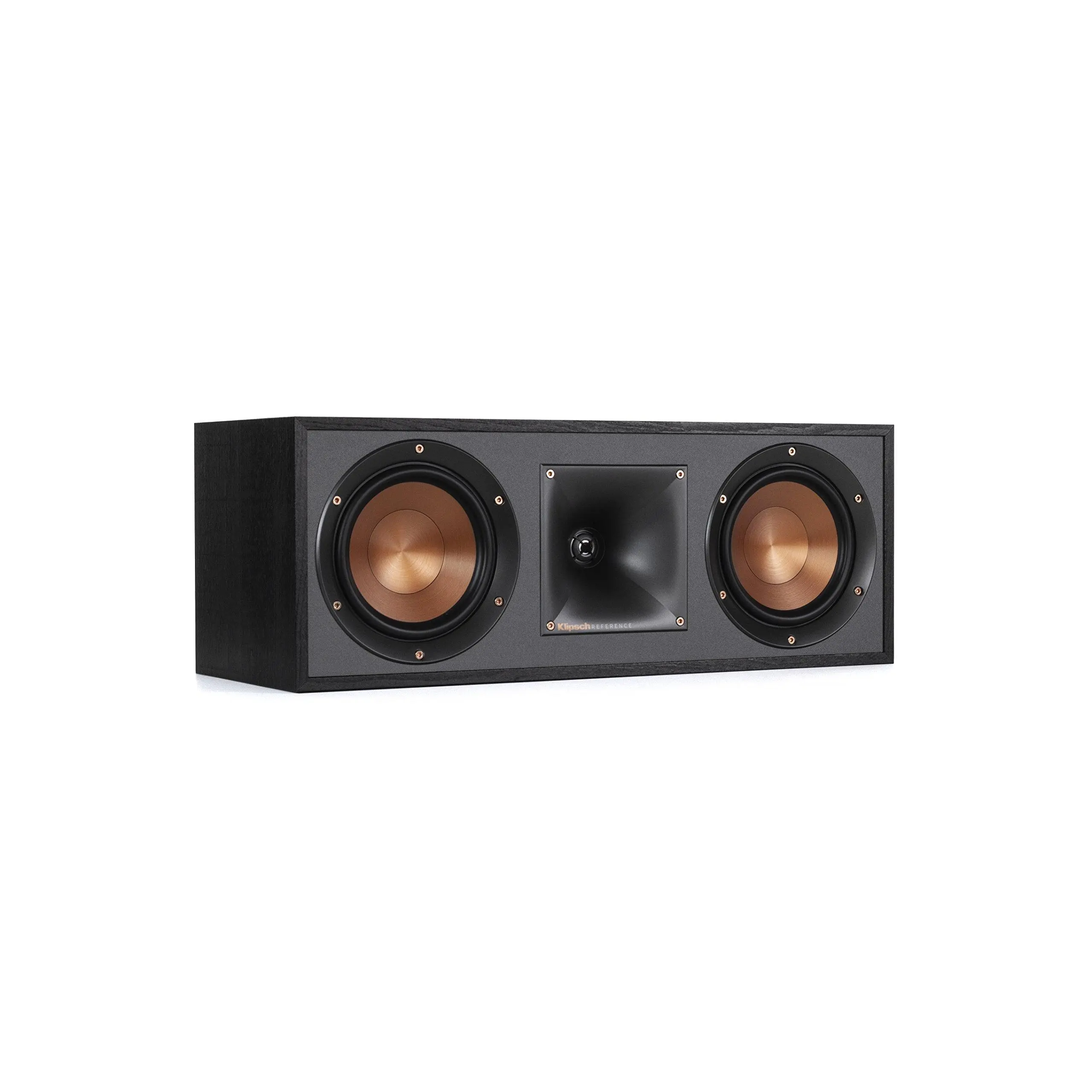 Klipsch R-52C Powerful Detailed Square 2-Way Center Channel Home Speaker - Black Aluminium Audio, High-Watts Audio for Surround Sound Systems