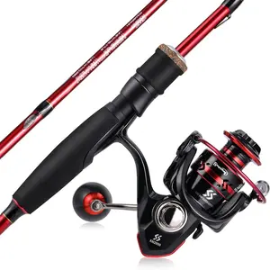 Fishing Rod and Reel Combo, Stainless Steel Guides Fishing Pole with Spinning Reel Combo for Saltwater and Freshwater