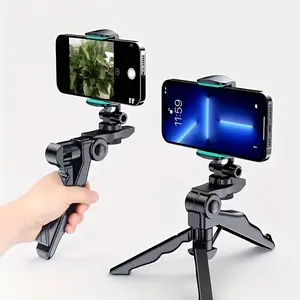 Portable Phone Stand Selfie Stick Phone Tripod Extendable Smartphone Handheld Portable Mini Tripod, 360 Degree Rotation, Video Recording, Live Streaming, Travel, Food, Photography, Shooting