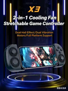 Mobile Phone Gaming Controller Wireless Bluetooth-Compatible Telescopic Gamepad with Cooling Fan for Switch/Android/PC