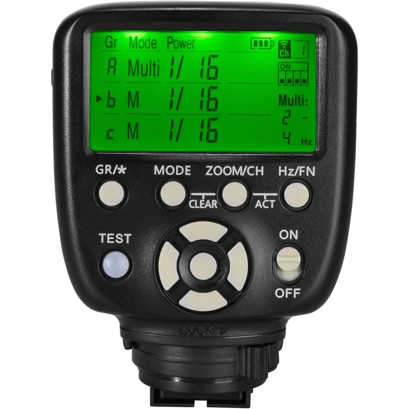 Upgraded TX II LCD Screen Compact Flash Trigger Remote Controller - FSK 2.4G Wireless Controller, Wake-up Function, Wireless Sync, Manual Included, Camera Accessories for Canon, YN560IV, YN560III, YN660, RF-603, Yongnuo RF-602 Transmitter, 100M Range